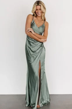 Fashion Baltic Born Monet Satin Gown | Eucalyptus