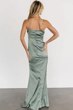 Fashion Baltic Born Monet Satin Gown | Eucalyptus