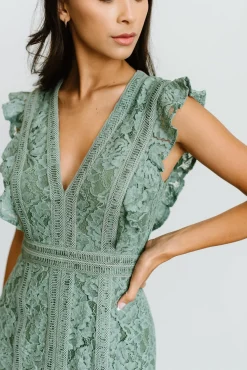 Clearance Baltic Born Monroe Lace Dress | Sage