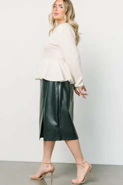 Clearance Baltic Born Montague Vegan Leather Skirt | Pine