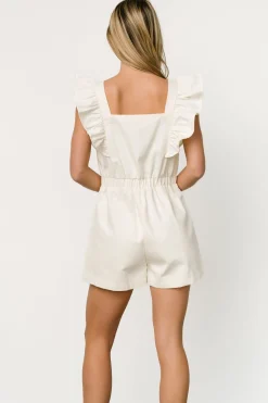 Sale Baltic Born Montgomery Denim Romper | Ivory