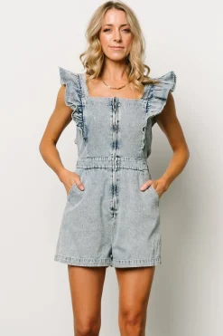 Best Baltic Born Montgomery Denim Romper | Blue