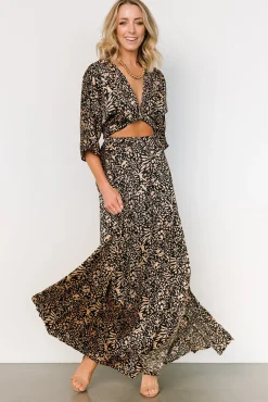 Discount Baltic Born Morlana Maxi Dress | Black + Tan Print