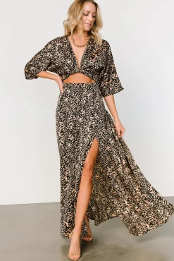 Discount Baltic Born Morlana Maxi Dress | Black + Tan Print