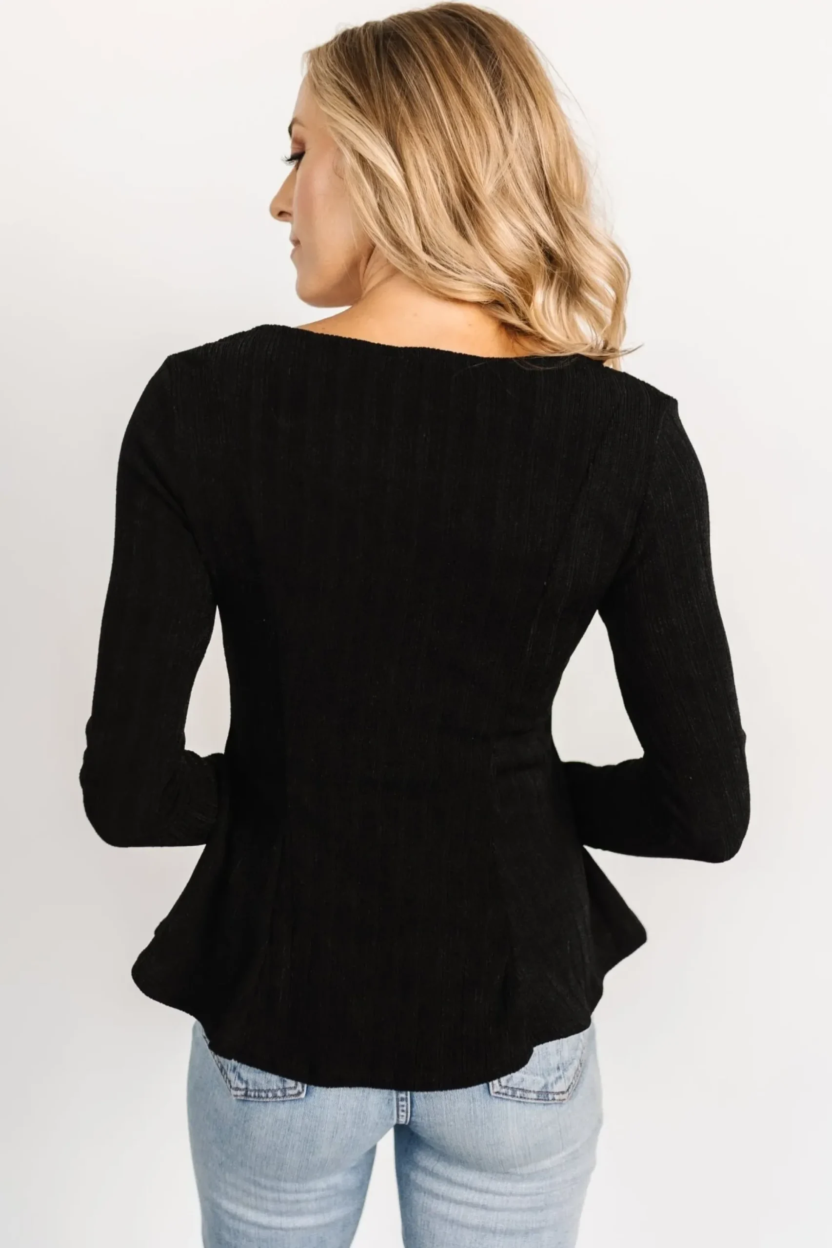 Clearance Baltic Born Murphy Square Neck Top | Black