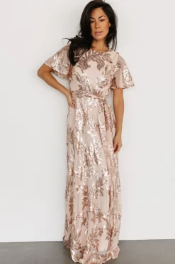 Online Baltic Born Muse Sequin Maxi Dress | Black + Rose
