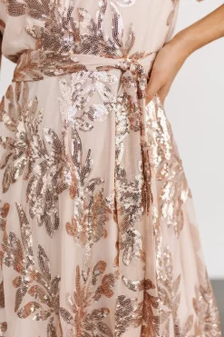 Hot Baltic Born Muse Sequin Maxi Dress | Rose Gold