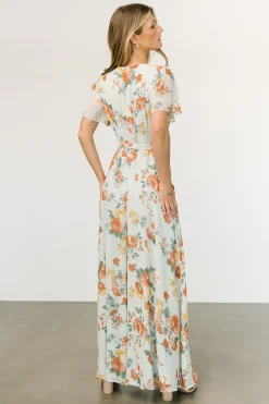 Hot Baltic Born Naomi Short Sleeve Maxi Dress | Sage Floral