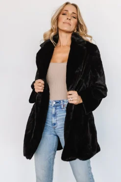 New Baltic Born Narla Faux Fur Coat | Black