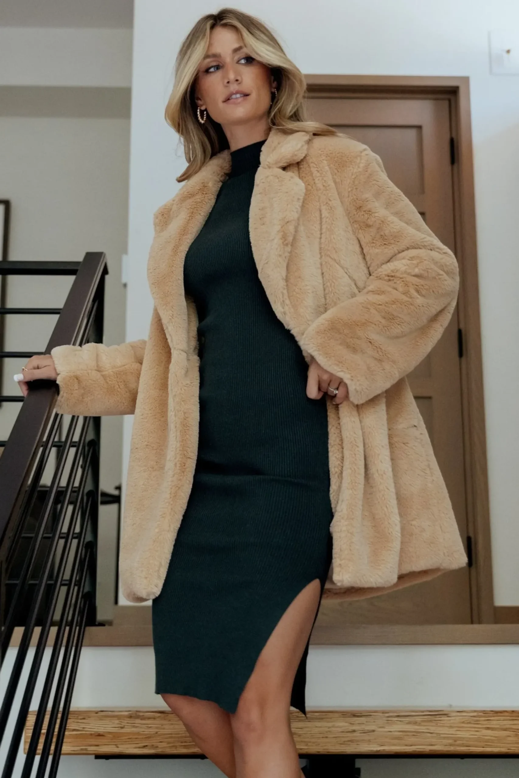 New Baltic Born Narla Faux Fur Coat | Black