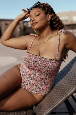 Clearance Baltic Born Nikki Smocked One Piece | Neon Floral