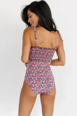 Clearance Baltic Born Nikki Smocked One Piece | Neon Floral