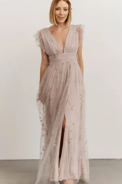 Clearance Baltic Born Nova Shimmer Maxi Dress | Dusty Lilac