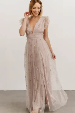 Clearance Baltic Born Nova Shimmer Maxi Dress | Dusty Lilac