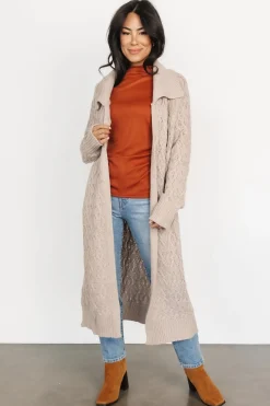 Sale Baltic Born Oakley Long Cardigan | Oatmeal