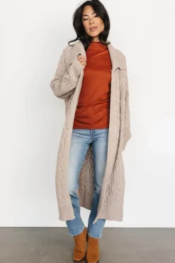 Sale Baltic Born Oakley Long Cardigan | Oatmeal
