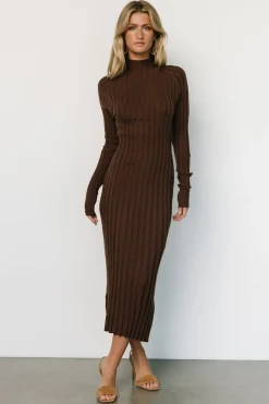 Outlet Baltic Born Oliver Ribbed Sweater Dress | Chocolate