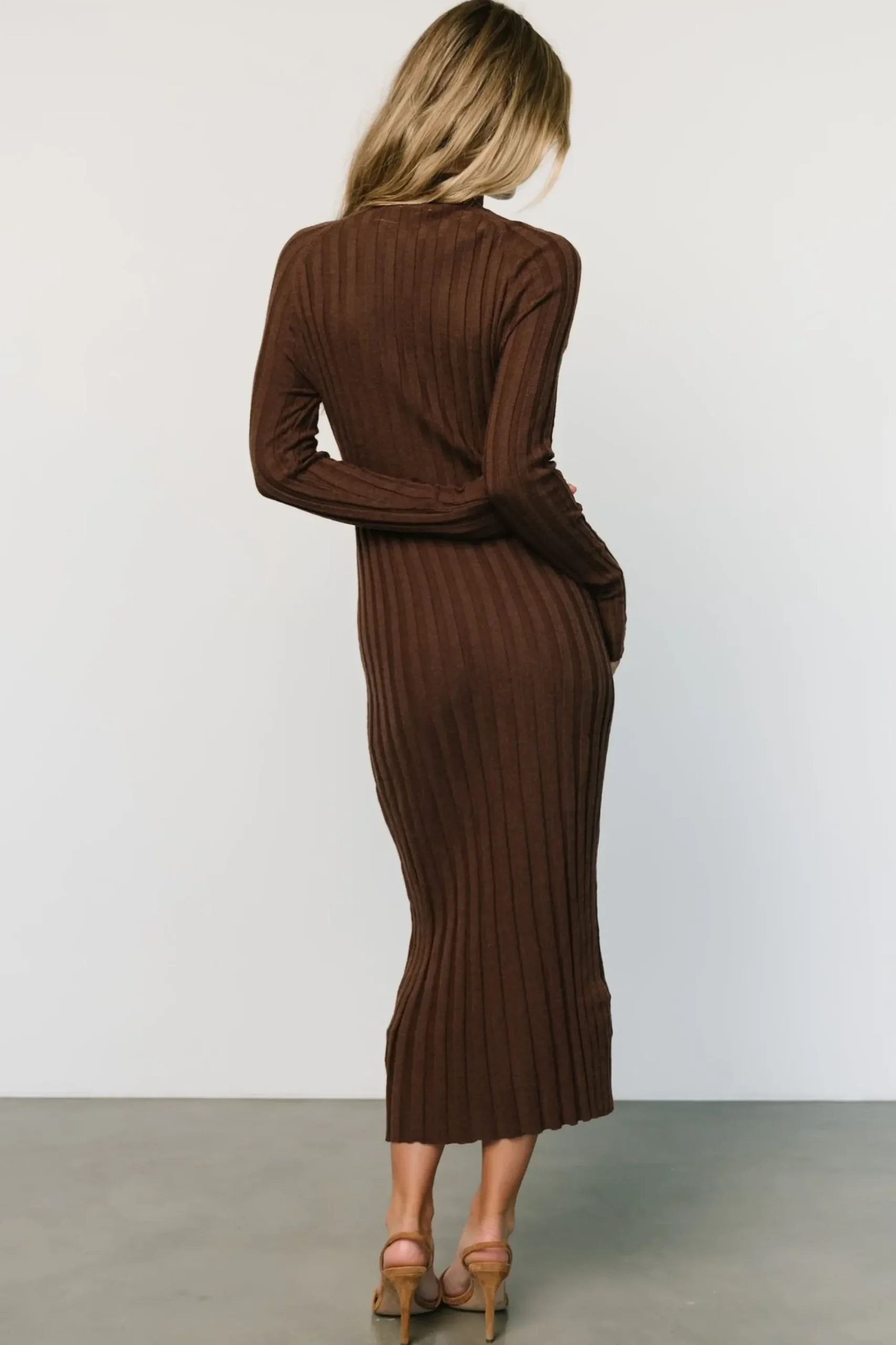 Outlet Baltic Born Oliver Ribbed Sweater Dress | Chocolate