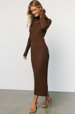 Outlet Baltic Born Oliver Ribbed Sweater Dress | Chocolate