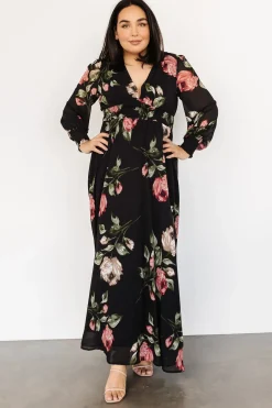 Best Baltic Born Olivia Maxi Dress | Black Rose Floral