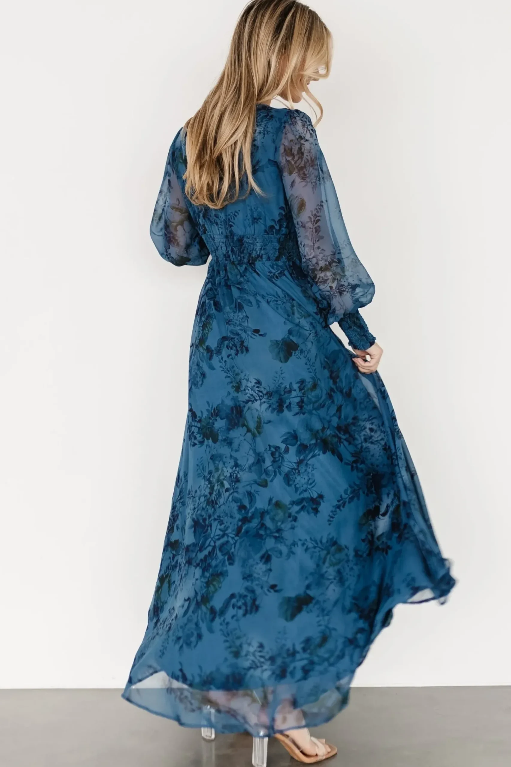 Outlet Baltic Born Olivia Maxi Dress | Deep Blue Floral