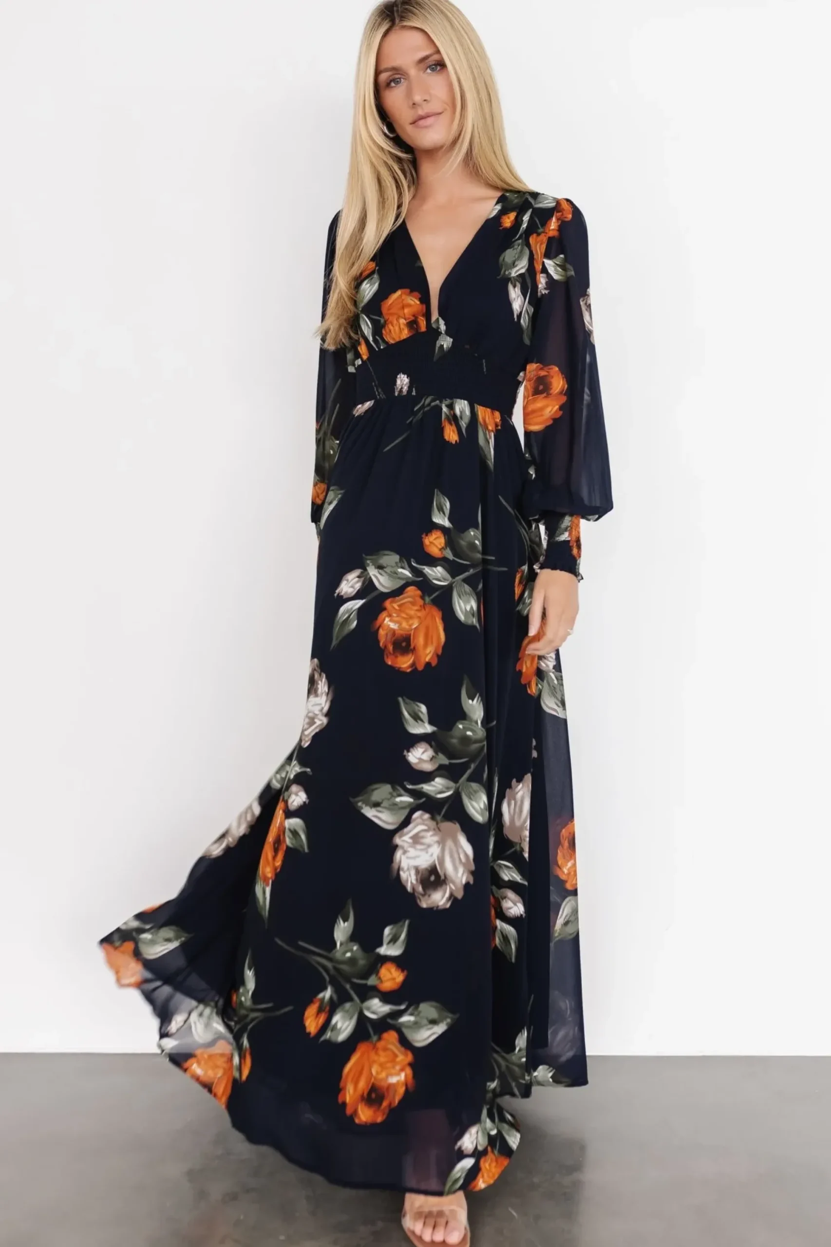 Outlet Baltic Born Olivia Maxi Dress | Midnight Navy Floral