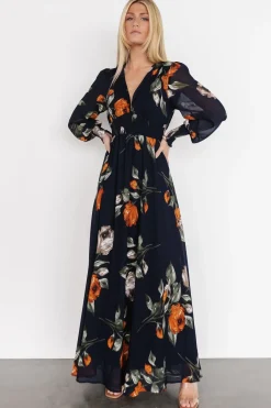 Outlet Baltic Born Olivia Maxi Dress | Midnight Navy Floral