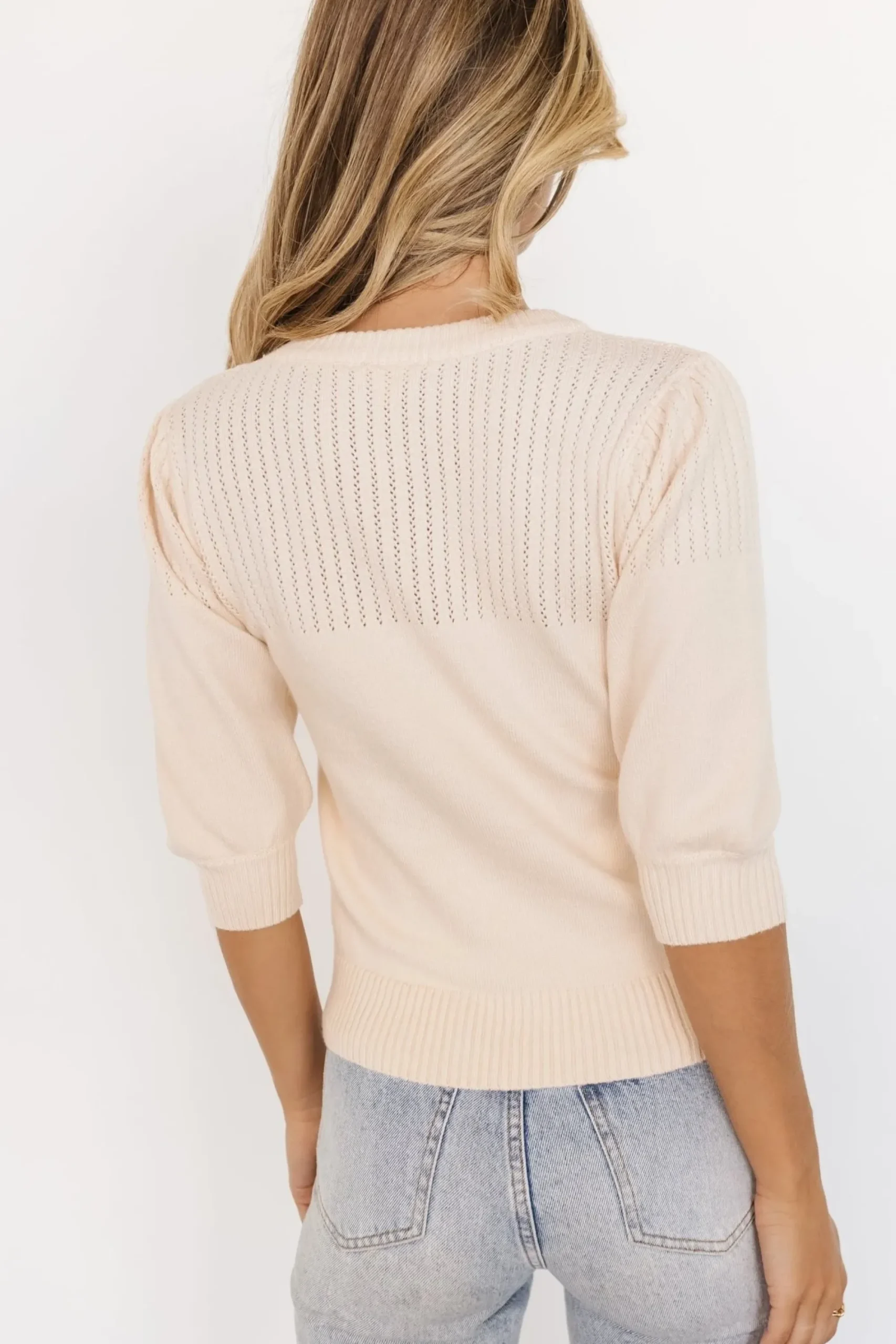 New Baltic Born Opal Knit Sweater | Cream