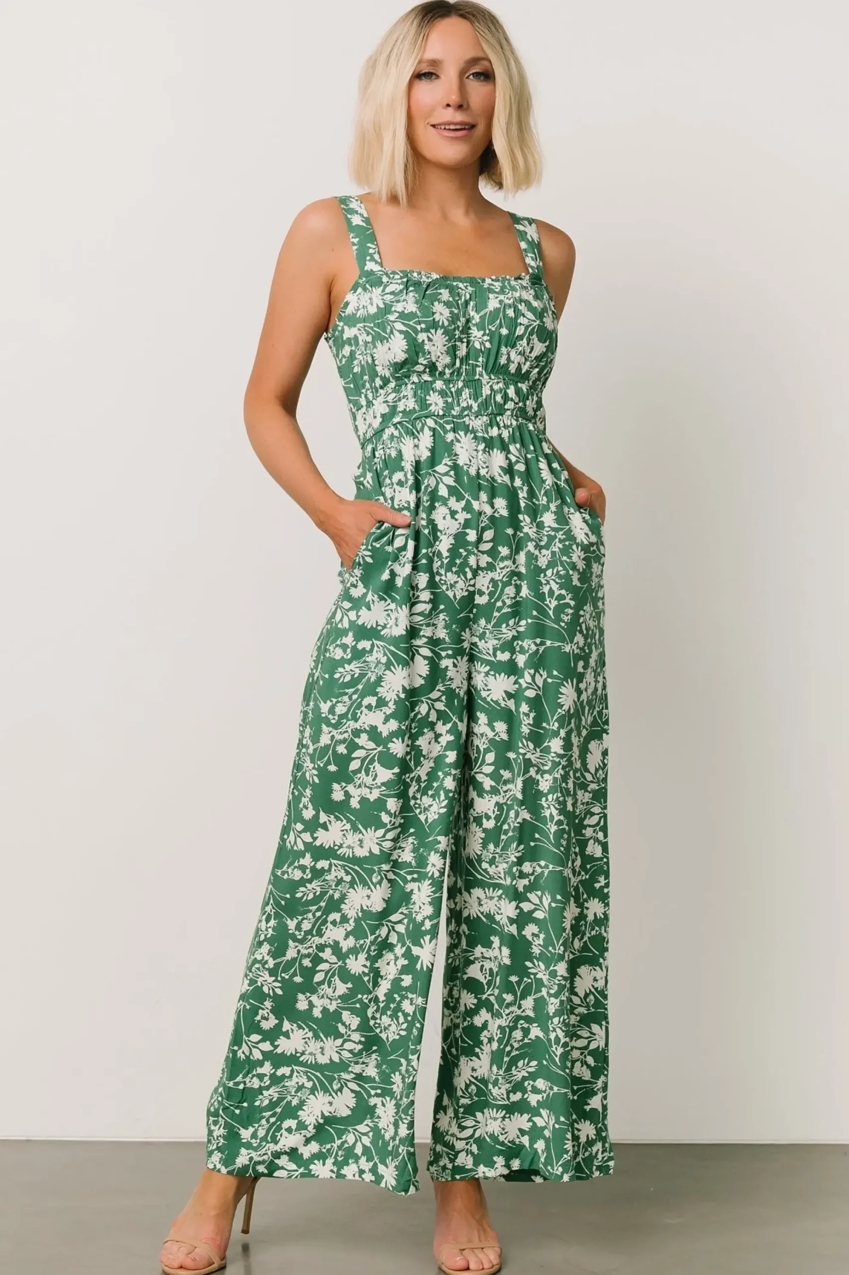 Discount Baltic Born Palisades Tank Jumpsuit | Green Print
