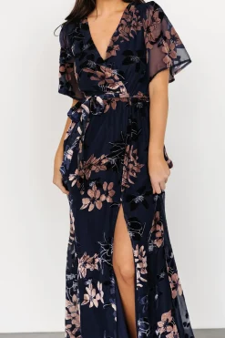 Sale Baltic Born Parisian Velvet Maxi Dress | Blue + Blush Floral