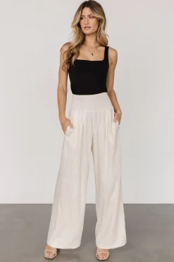 Hot Baltic Born Parvati Smocked Waist Pants | Natural