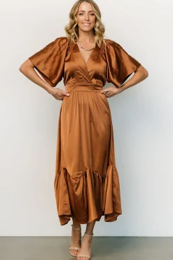 Online Baltic Born Pasadena Satin Dress | Copper