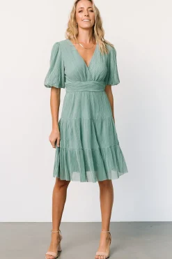 Online Baltic Born Patrice Short Dress | Dusty Green