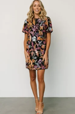Clearance Baltic Born Patricia Sequin Short Dress | Black