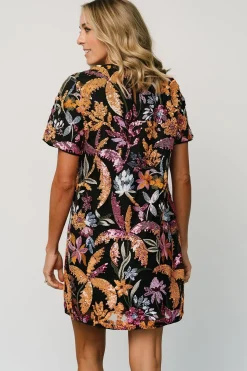 Clearance Baltic Born Patricia Sequin Short Dress | Black