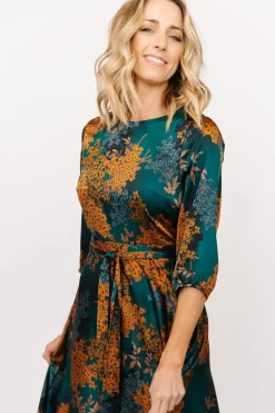 Online Baltic Born Paula Satin Maxi Dress | Jade Multi