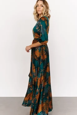 Online Baltic Born Paula Satin Maxi Dress | Jade Multi