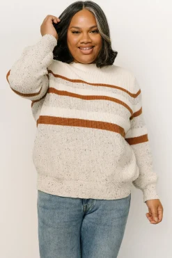 Clearance Baltic Born Peyton Striped Sweater | Cream + Camel