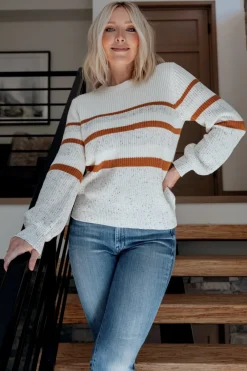 Clearance Baltic Born Peyton Striped Sweater | Cream + Camel