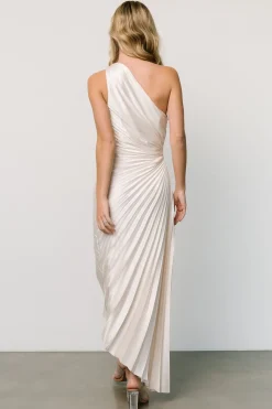 Best Baltic Born Presley One Shoulder Pleated Dress | Pearl