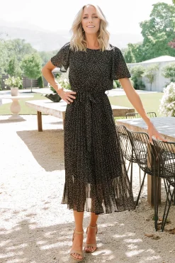 New Baltic Born Prim Pleated Dress | Black Print