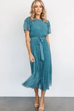 Clearance Baltic Born Prim Pleated Dress | Persian Blue Print