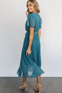 Clearance Baltic Born Prim Pleated Dress | Persian Blue Print