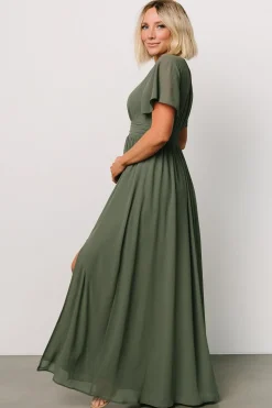 New Baltic Born Ramona Maxi Dress | Dark Sage
