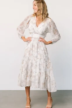 Clearance Baltic Born Raven Midi Dress | Off White Floral