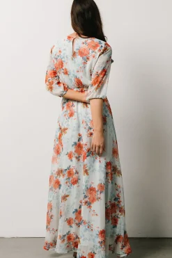 Online Baltic Born Rebecca Maxi Dress | Blue + Coral Blossom
