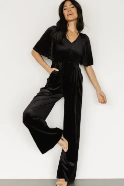Online Baltic Born Regent Velvet Jumpsuit | Black