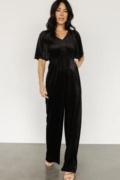 Online Baltic Born Regent Velvet Jumpsuit | Black