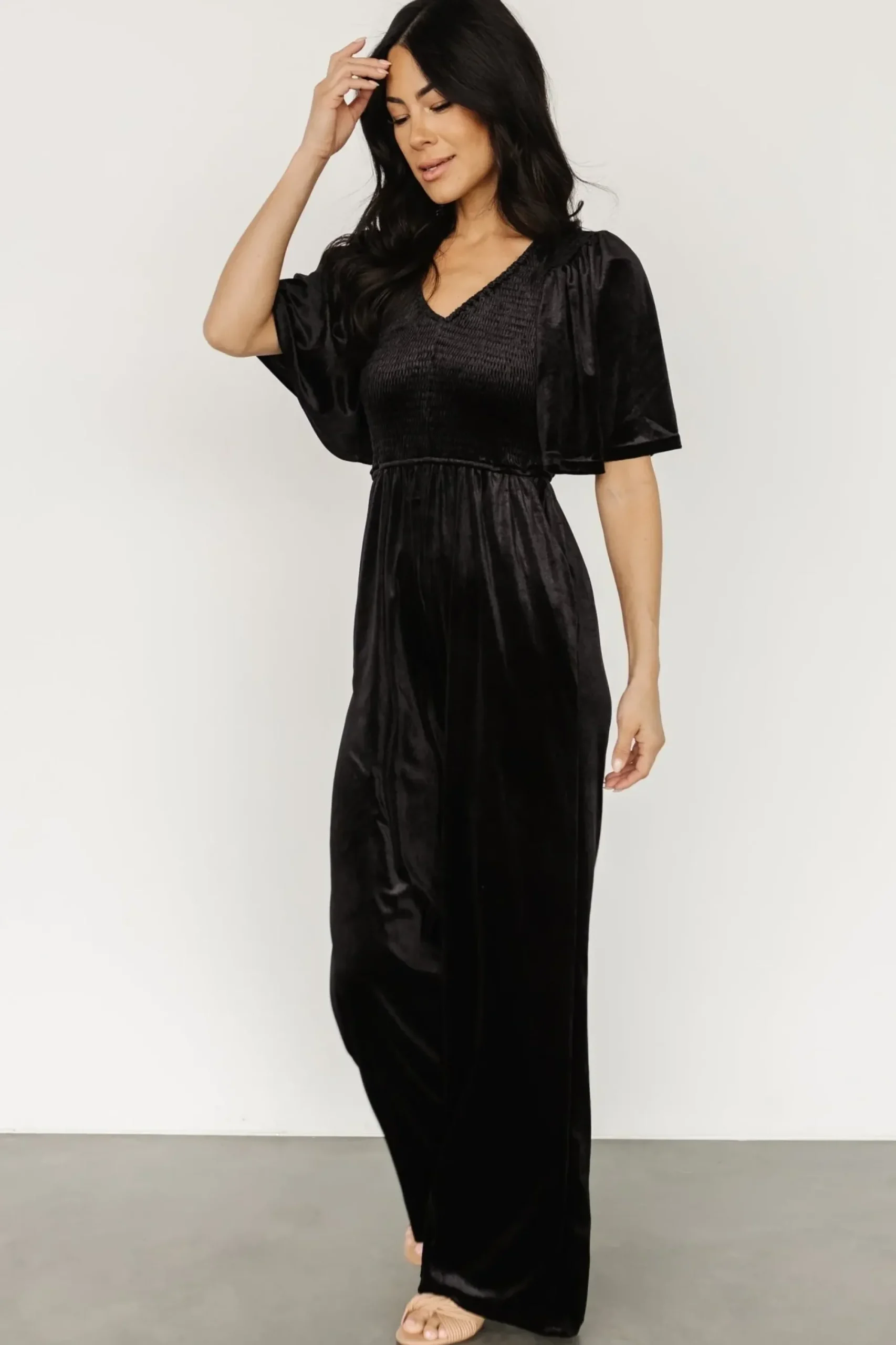 Online Baltic Born Regent Velvet Jumpsuit | Black