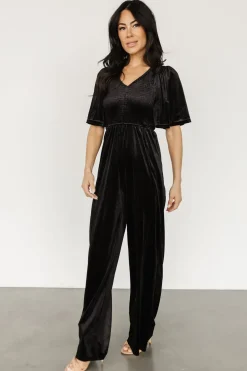 Online Baltic Born Regent Velvet Jumpsuit | Black